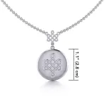 Chinese Mystic Knot Silver Necklace