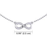 Infinity Love For Mom Necklace with White Cubic Zirconia