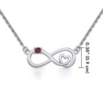 Infinity Heart Silver Necklace 
