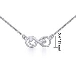 Infinity Cat Silver Necklace