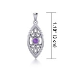 Celtic Triquetra Amethyst Pendant