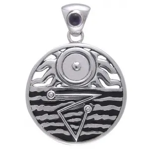 Four Elements Harmony Silver Pendant with Gemstone