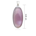 Large Oval Pink Shell Cabochon Pendant