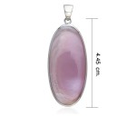 Large Oval Pink Shell Cabochon Pendant