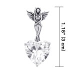 Elegance of the Earth Angel Pendant with Heart Shaped White Cubic Zirconia
