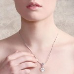 Elegance of the Earth Angel Pendant with Heart Shaped White Cubic Zirconia