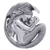 Motherhood Mermaid Sterling Silver Pendant