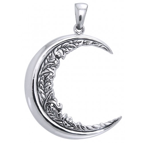 Moon Vines Crescent Moon Pendant