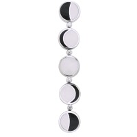 Moon Phase Inlaid Sterling Silver Pendant