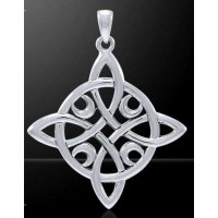 Quaternary Celtic Cross Silver Pendant