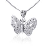 Celtic Knot Butterfly Pendant