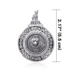 Celtic Wolf Medallion Pendant