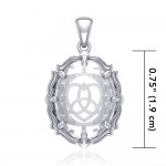 Trinity Heart Natural Clear Quartz Pendant