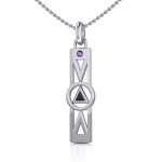 Modern Recovery Silver Pendant with Amethyst