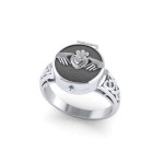 Claddagh Sterling Silver Poison Ring