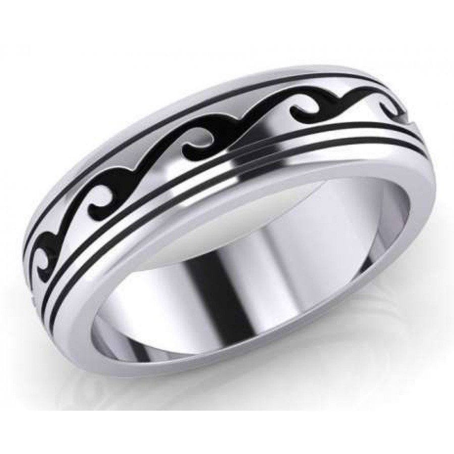 Sterling Silver Spinner Ring With Buddhist Mantra Fidget Design –  81stgeneration