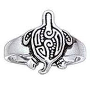 Aboriginal Turtle Silver Toe Ring