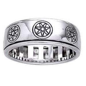 Elven Star Sterling Silver Fidget Spinner Ring