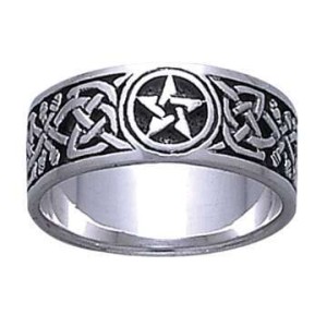 Celtic Knot Pentacle Band Ring