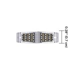 Modern Tapered Band Ring with Marcasite