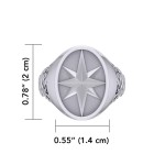 Compass Mens Signet Ring