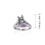 Fairy Holding Amethyst Gemstone Ring