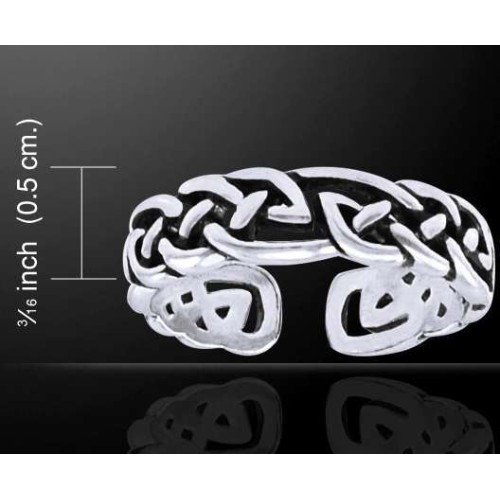 Celtic Knot Silver Toe Ring