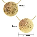 Cancer Astrology Vermeil Necklace