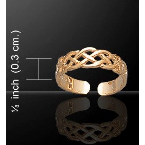 Celtic Knotwork Gold Vermeil Toe Ring