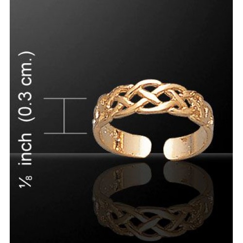 Celtic Knotwork Gold Vermeil Toe Ring