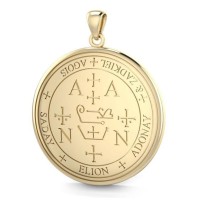 Archangel Zadkiel Sigil Solid Gold Pendant