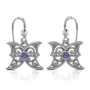 Amethyst Blue Moon Silver Earrings