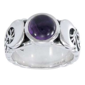 Triple Moon Enchanted by the Divine Gemstone Ring