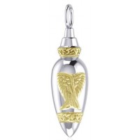 Angel Wings Silver and Gold Bottle Pendant