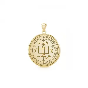 Archangel Gabriel Sigil Solid Gold Small Pendant