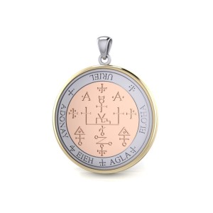 Archangel Uriel Sigil Three Tone Pendant