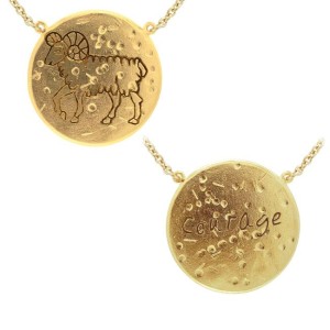 Aries Astrology Vermeil Necklace