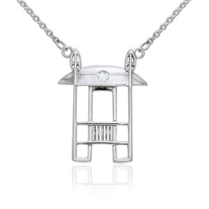 Art Deco Necklace with White Cubic Zirconia