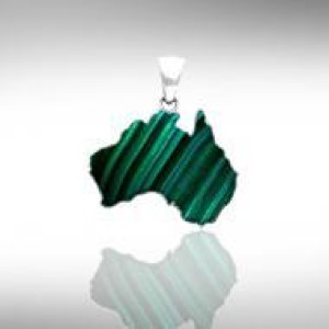 Australia Inlaid Malachite Pendant