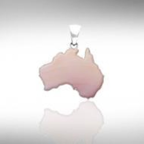 Australia Inlaid Pink Shell Pendant