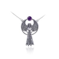 Avenging Angel Necklace with Amethyst