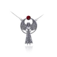 Avenging Angel Necklace with Garnet