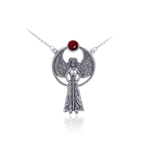 Avenging Angel Necklace with Garnet