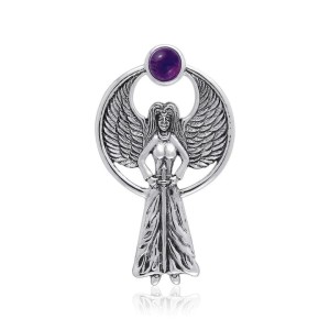 Avenging Angel Pendant with Amethyst