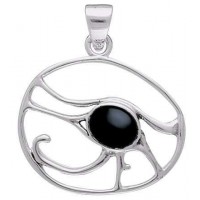 Egyptian Eye of Horus Pendant with Gemstone