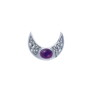 Blue Moon Silver Pendant with Amethyst