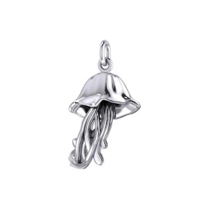 Box Jellyfish Silver Charm