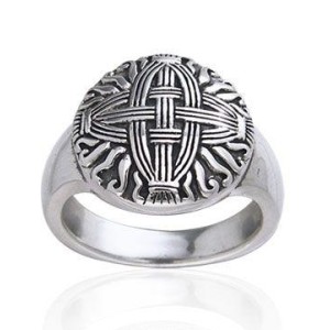 Celtic Cross of St Brigid Silver Ring