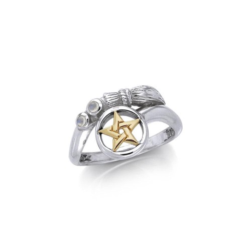 Broomstick and Star Ring