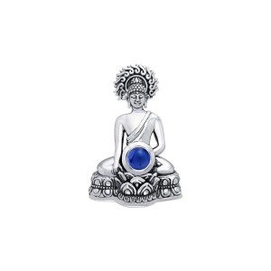 Buddha Time of Meditation Sapphire Pendant